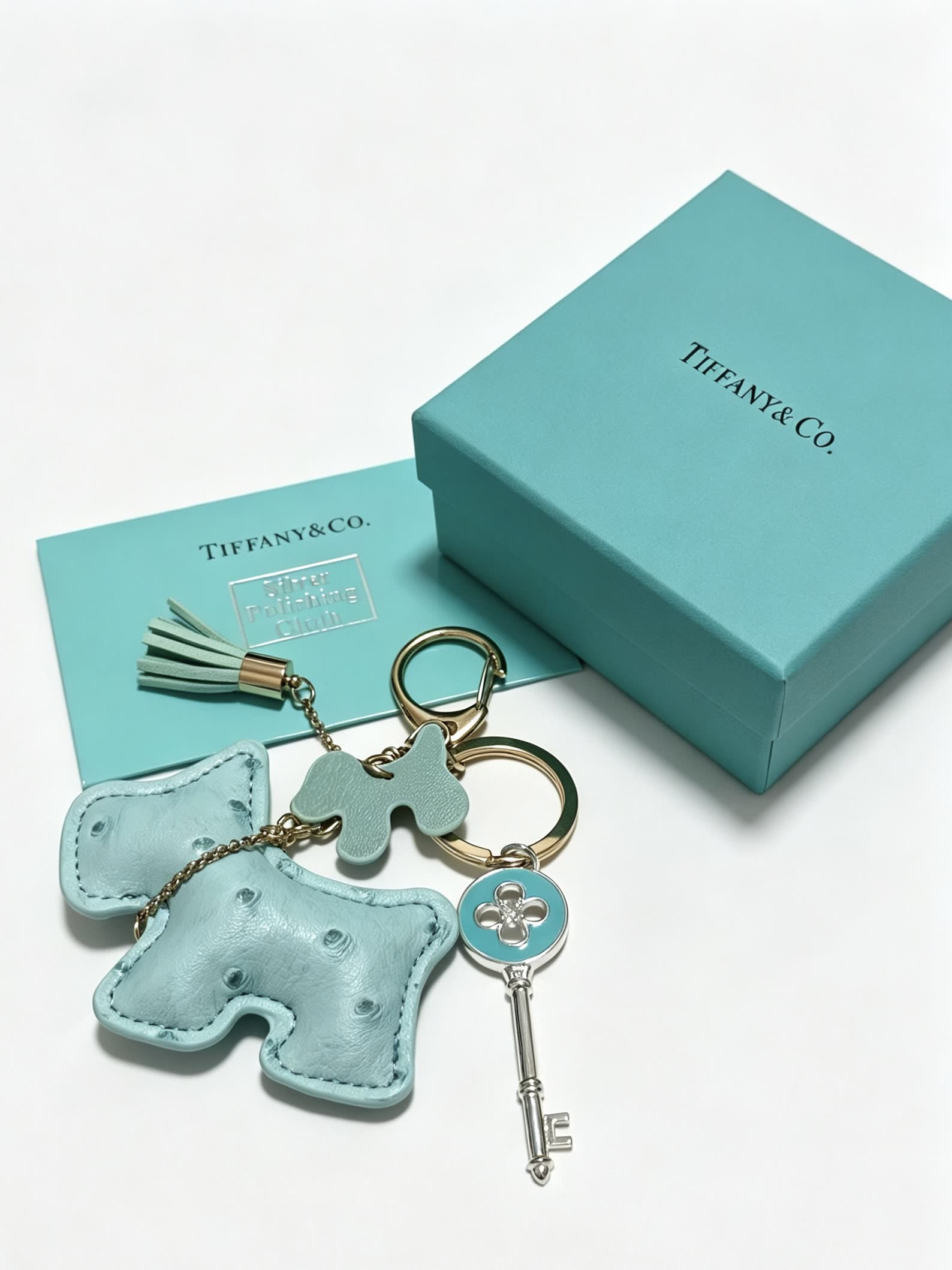 Tiffany & Co. Blue Dog Keychain